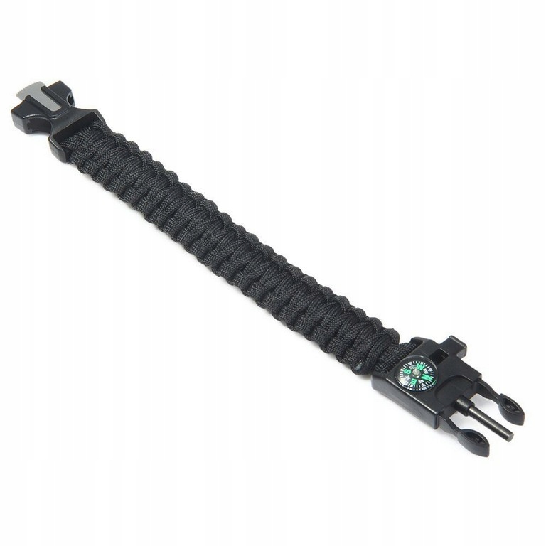 BRANSOLETKA PARACORD SURVIVAL 5W1 KRZESIWO 3 WZORY LINKA Długość krzesiwa 1.8 cm