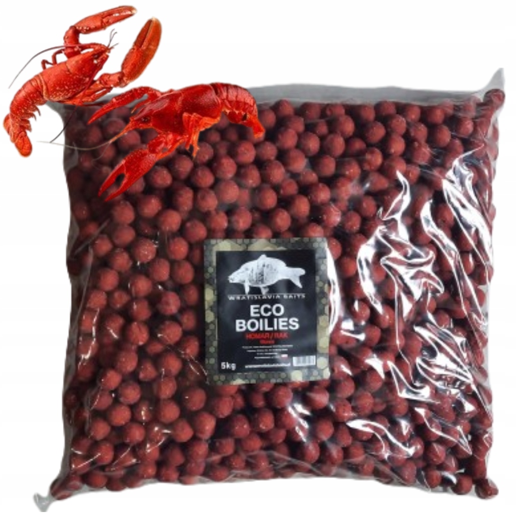 Kulki proteinowe Eco Homar/rak 18mm/5kg worek Wratislavia Baits