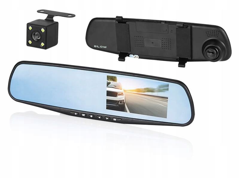 

Rejestrator jazdy w lusterku Dvr z kamerą cofania