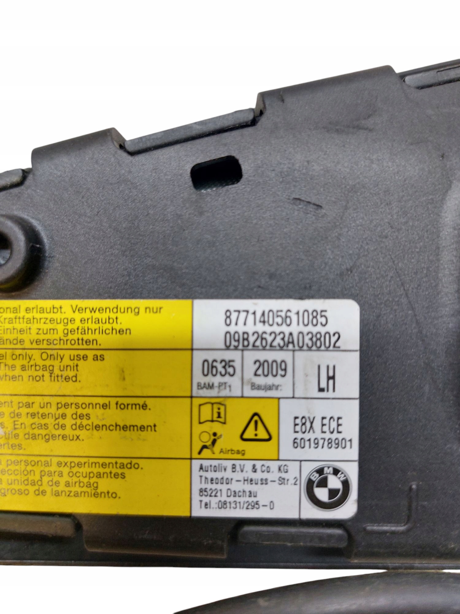 seat airbag driver´s BMW E82 E87 877140561085