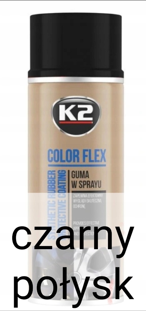 

guma w sprayu 400 ml Color Flex K2 czarny polysk
