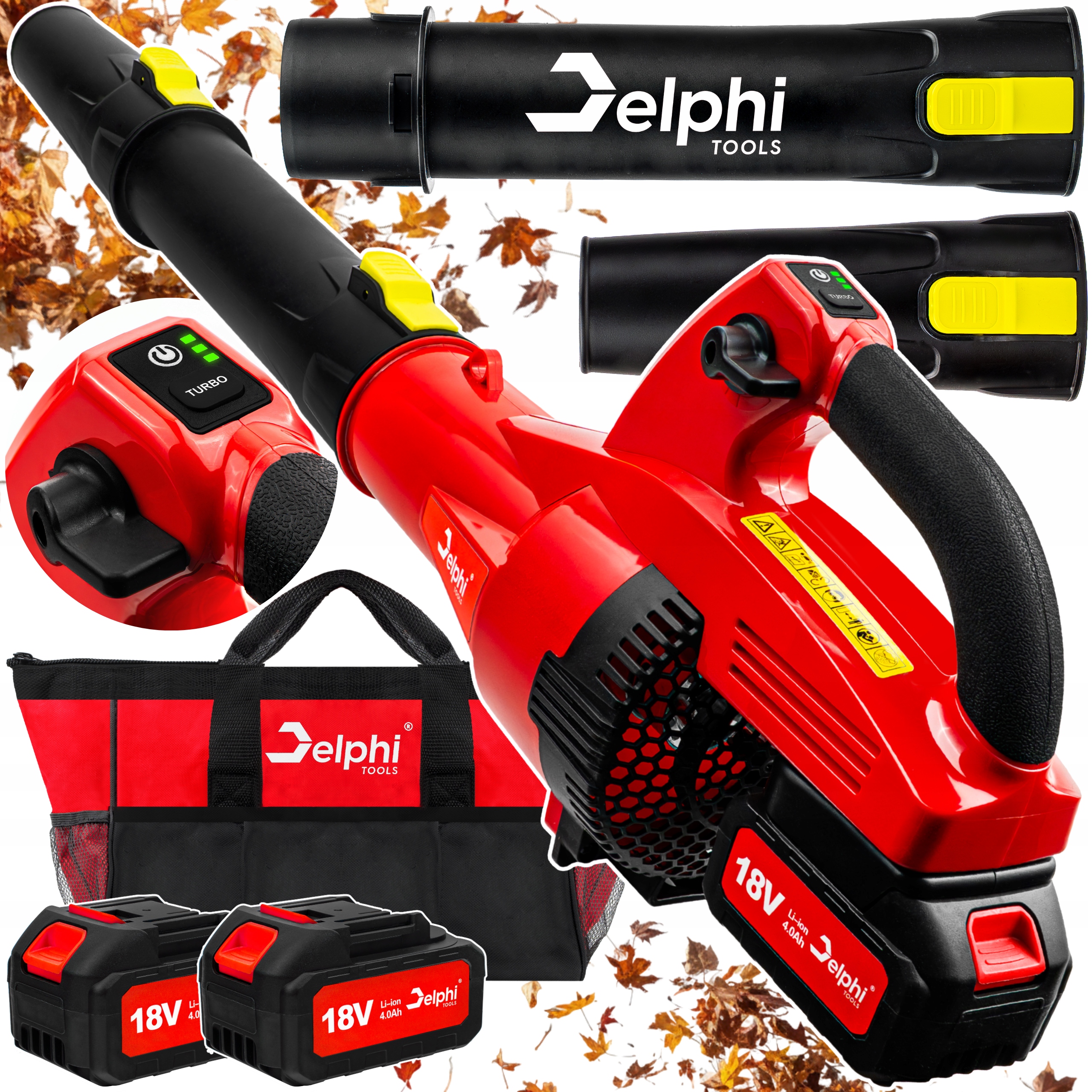 Výkonný Foukač Na Listí Pro Odvlhčování Trávy Zahradní 2x Aku 4Ah