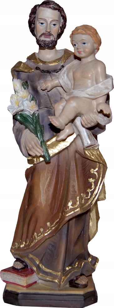 Socha svätého Jozefa Ochrancu s dieťaťom Ježišom a ľaliou – 29,2 cm vysoká