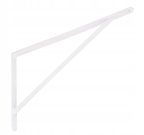 

Wspornik Półki Stalowy Wzmocniony Biały 300x200x3