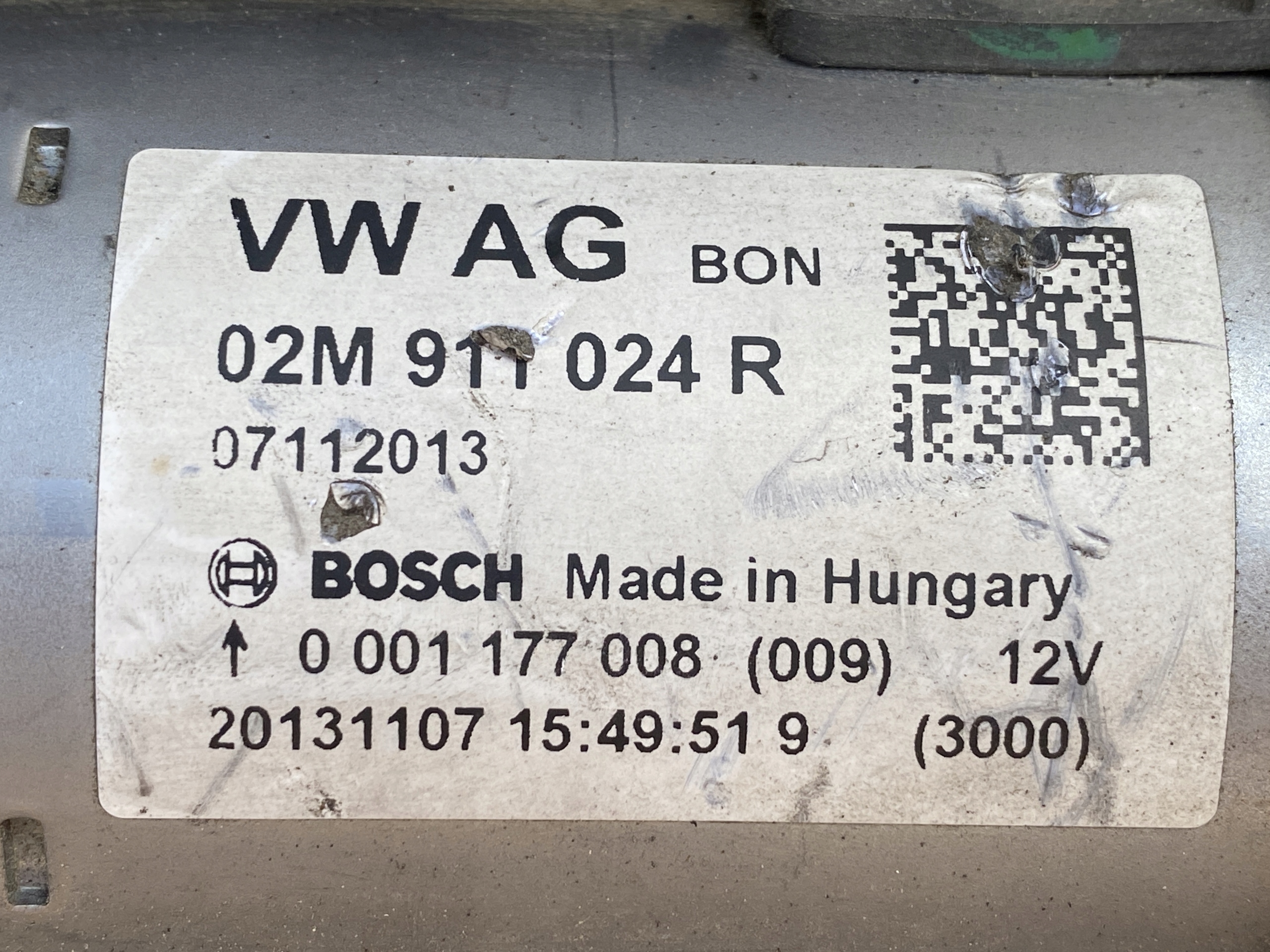 AUDI VW SKODA starter 02M911024R