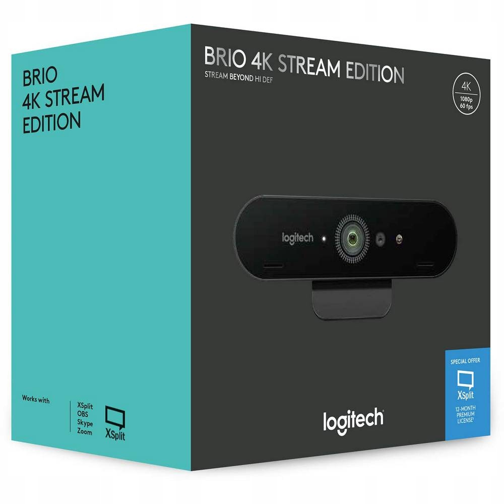 Kamera internetowa Logitech Brio 4K Stream Edition Pro Hdr i RightLight 3
