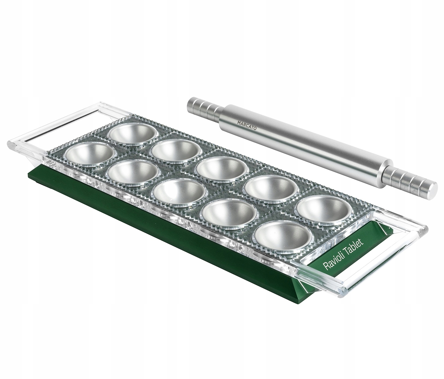 Marcato Design Line Forma na Raviolu v štvorcoch 5x5 cm 10 Ks Zelená