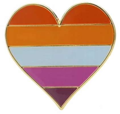 

Pin, przypinka serce lesbijska v. 2 Pride Lgbt