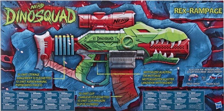 NERF DINOSQUAD WYRZUTNIA REX-RAMPAGE + STRZAŁKI Kod producenta F0807