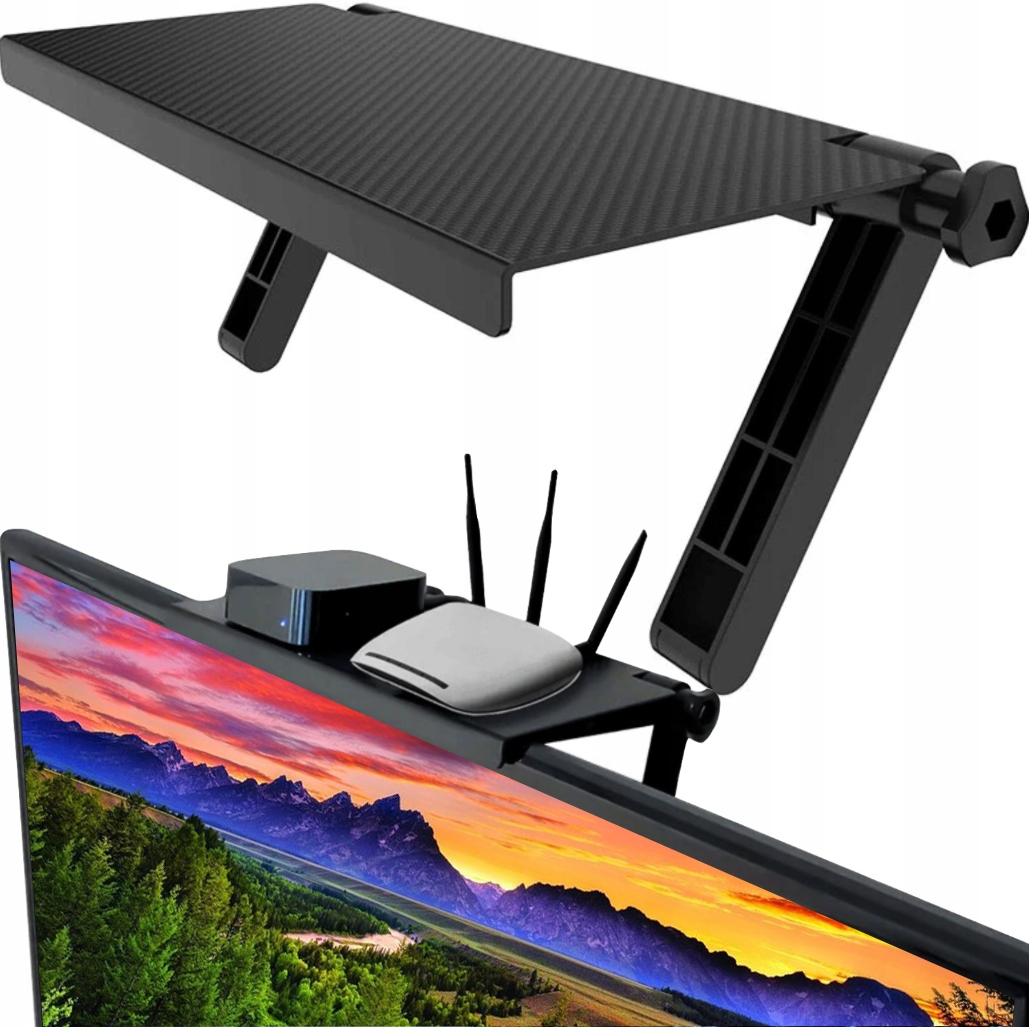 PÓŁKA NAKŁADANA NA MONITOR TV UCHWYT DEKODER DVB-T