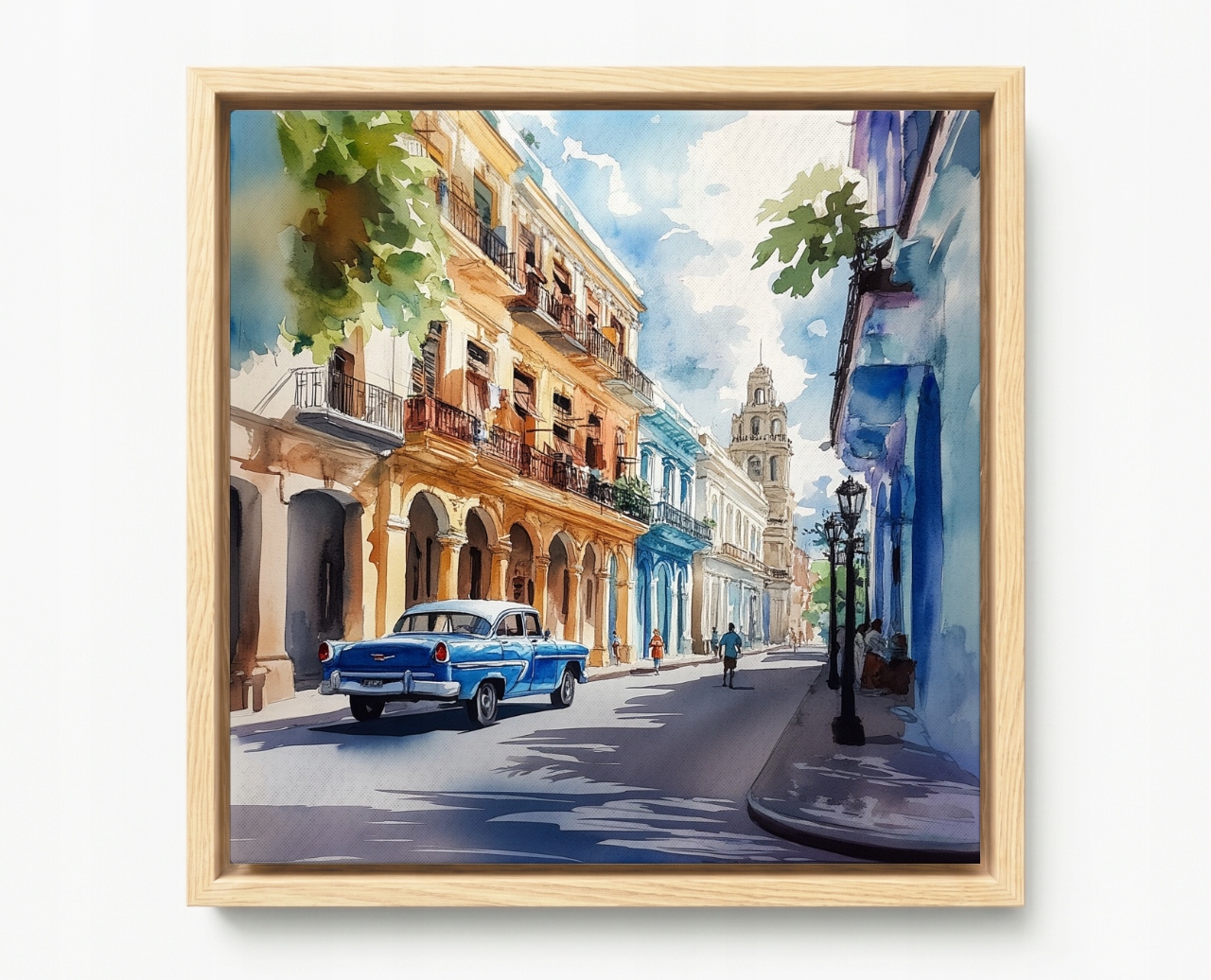 Obraz Rama American Box Mesto Kuba Havana Ulica Staré Auto 60x60