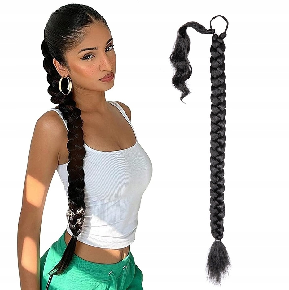 

Kucyk doczepiany długi dopinka kitka Warkocz 65 cm