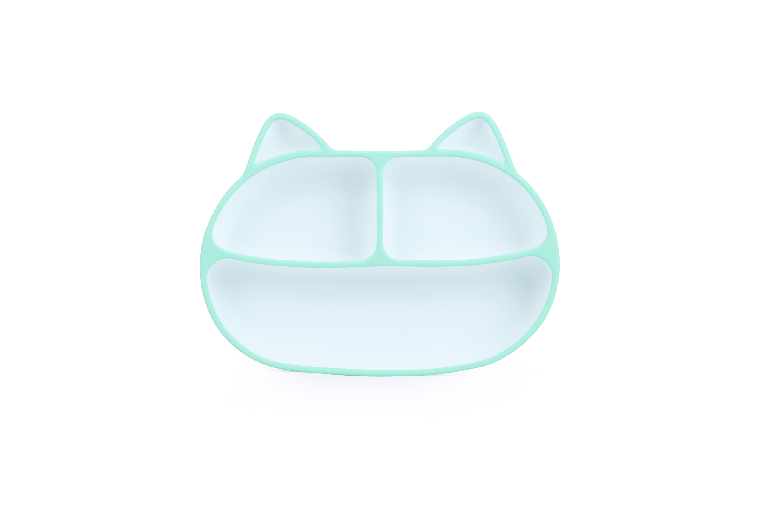 

Silikonowy talerzyk z przyssawką pokrywką i słomką