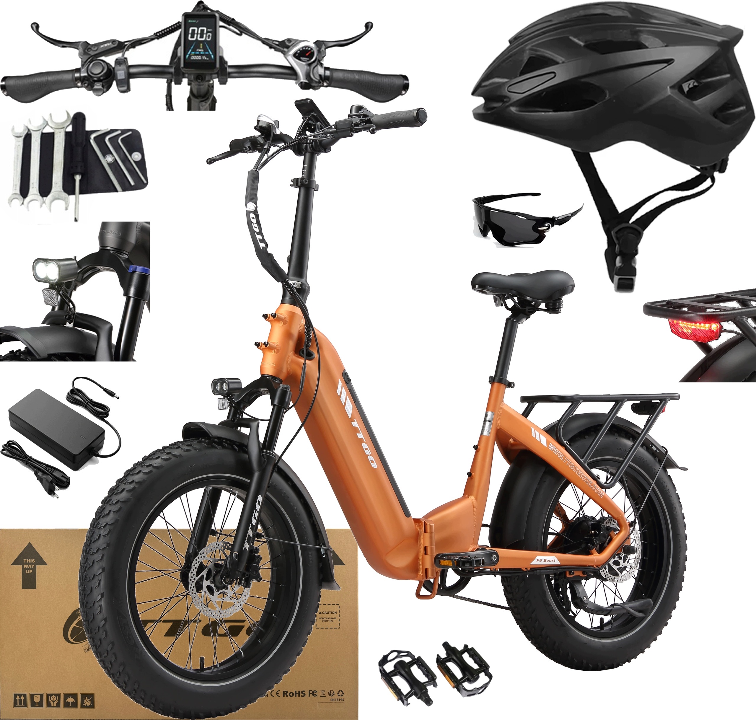 Ttgo F6 Boost Elektrokolo 250W 70NM 25kKM/H 48V 18AH 140KM Dárky