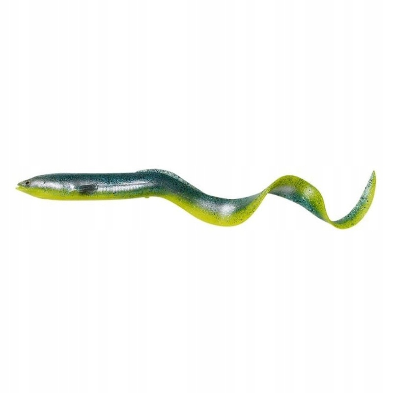Guma Twister Węgorz Real Eel Savage Gear 20cm 27g Green Yellow Glitter 1szt