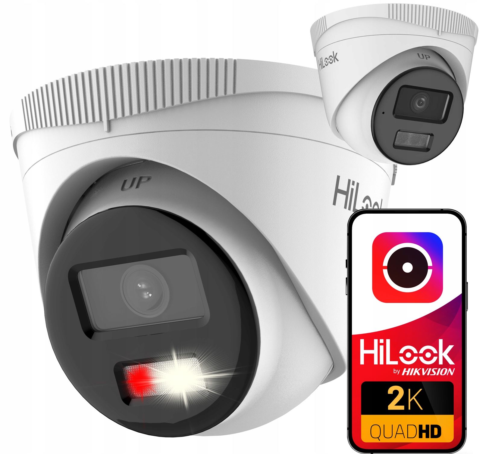 4MP HiLook od Hikvision Ip kamera IPC-T240HA-LUC Chytré hybridní světlo 20m PoE