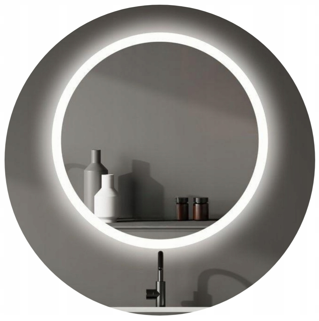 Kúpeľňové Zrkadlo Led 60 CM Okrúhle, Podsvietené Led Zrkadlo