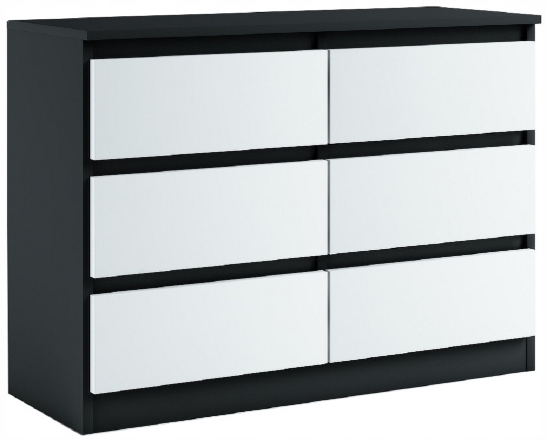 015052 KOMODA 6s/100cm - CZARNO / BIAŁY # KOLORY