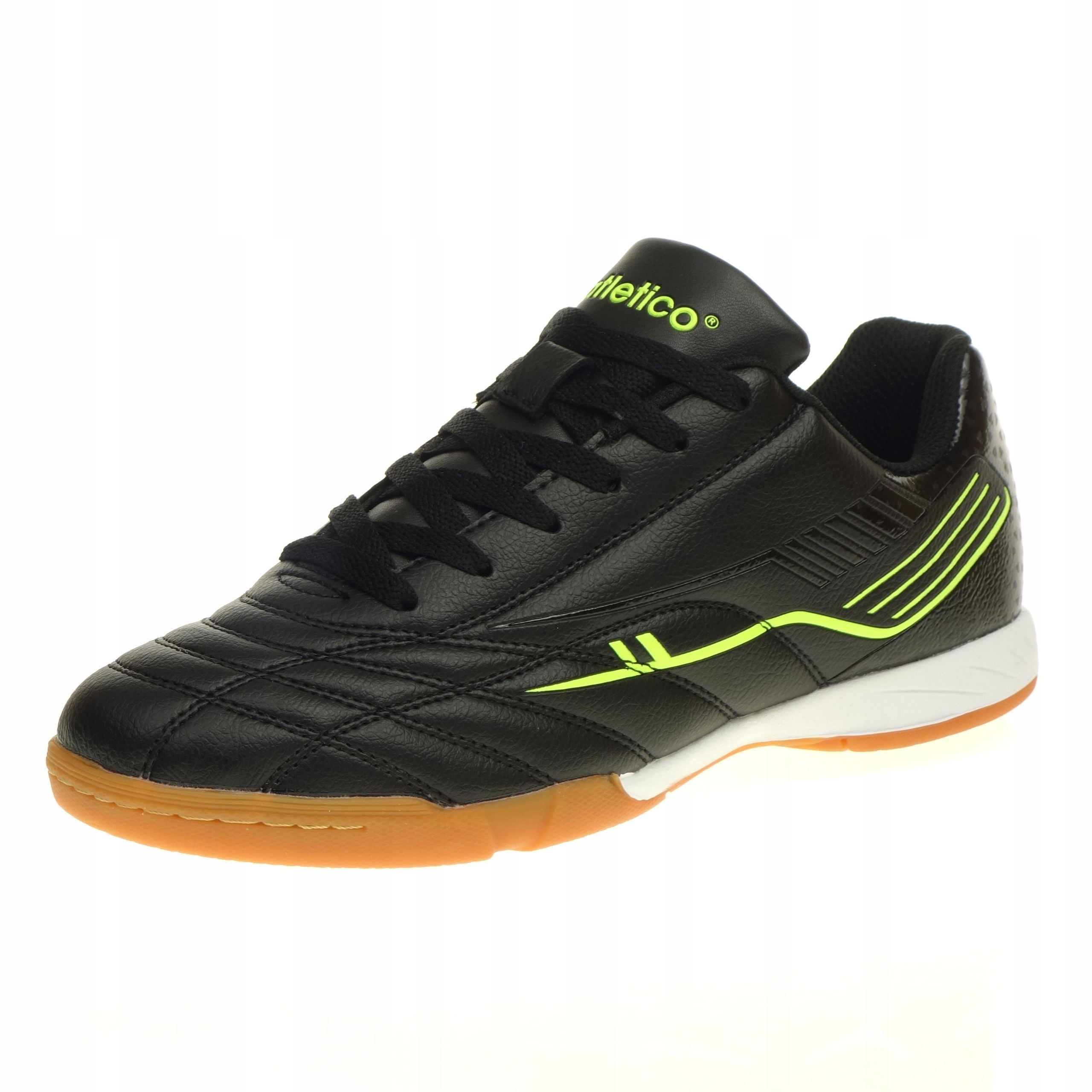 Halové boty Atletico Sportovní fotbalové sálovky šité černé 45