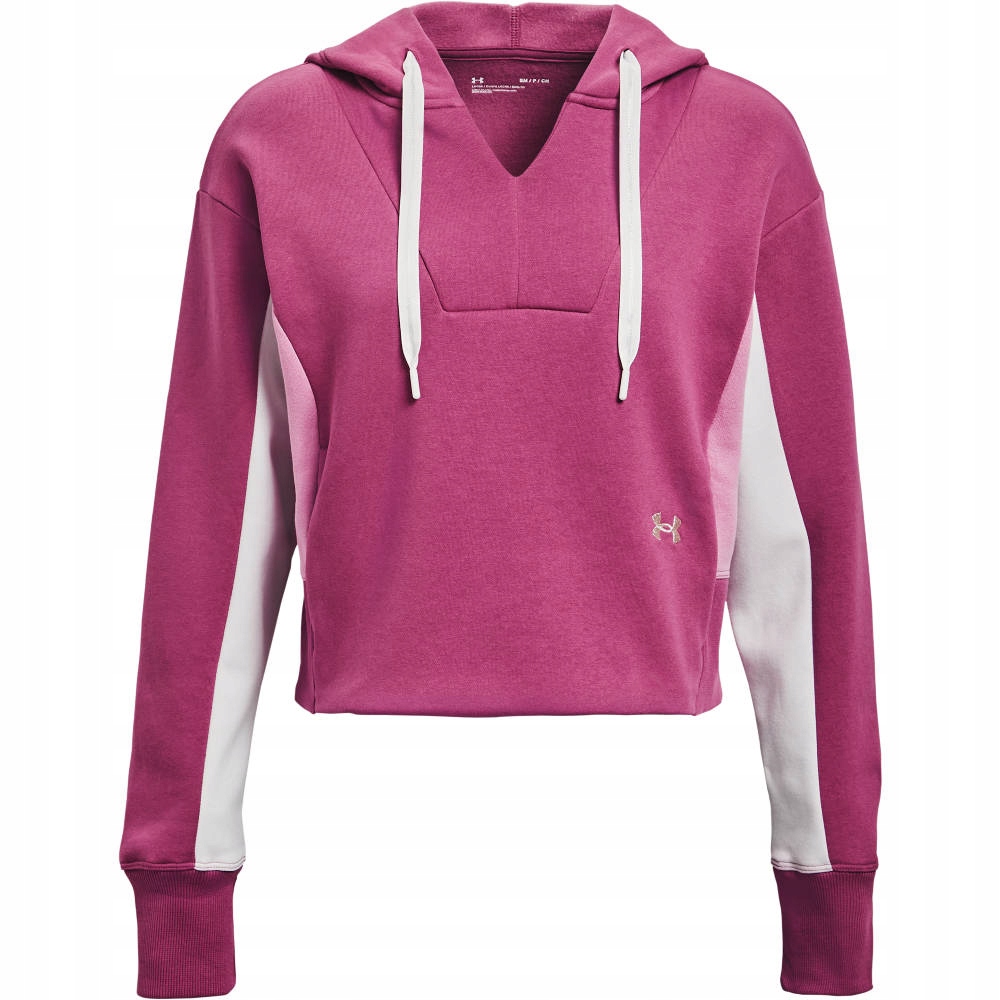 mikina s kapucí Bavlněná Under Armour Rival Fleece Růžová vel. Xs