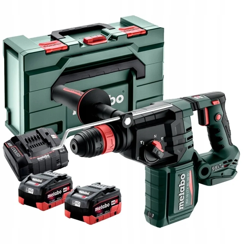 Vrtací kladivo Sds+ 18V 3J Kh 18 Ltx Bl 28 Q 2x5.5Ah LiHD Metabo