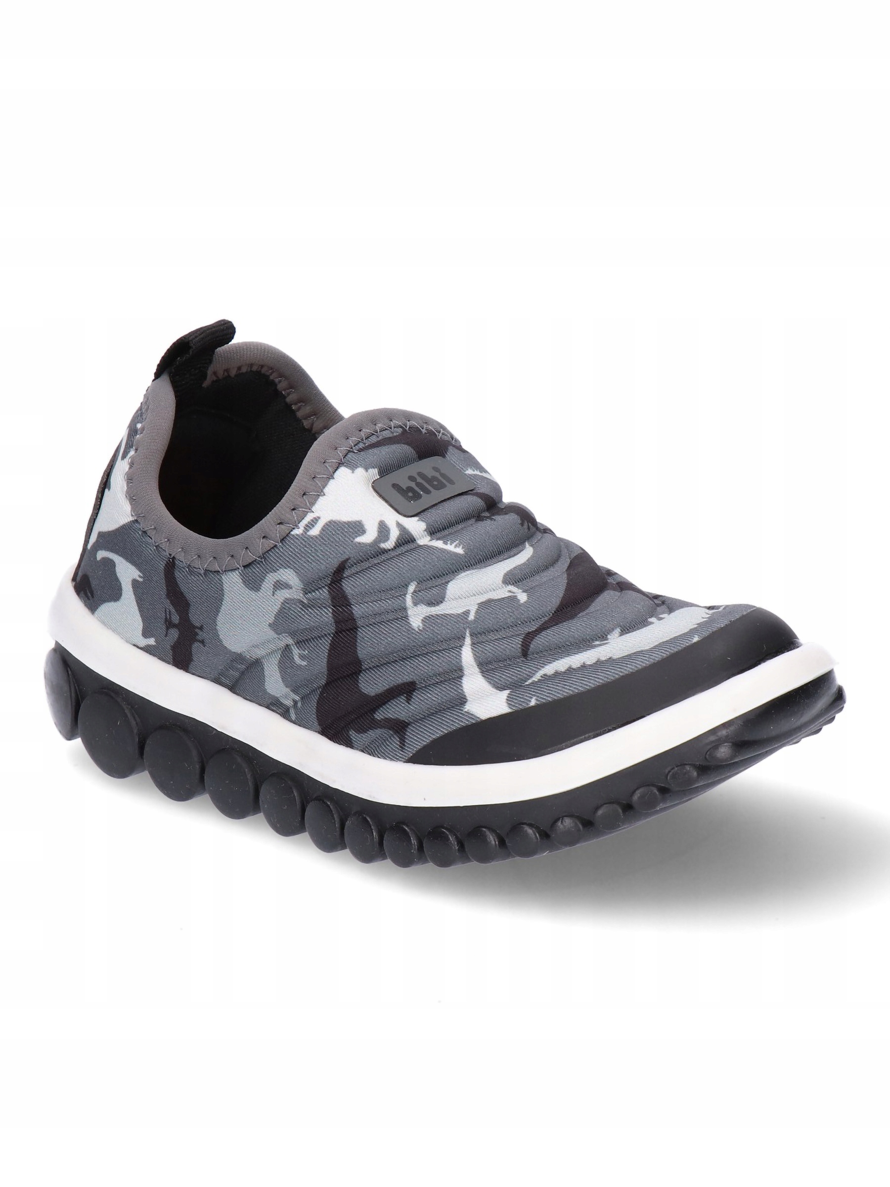 Chłopięce buty sportowe w dinozaury czarne Bibi Shoes, rozmiar 28