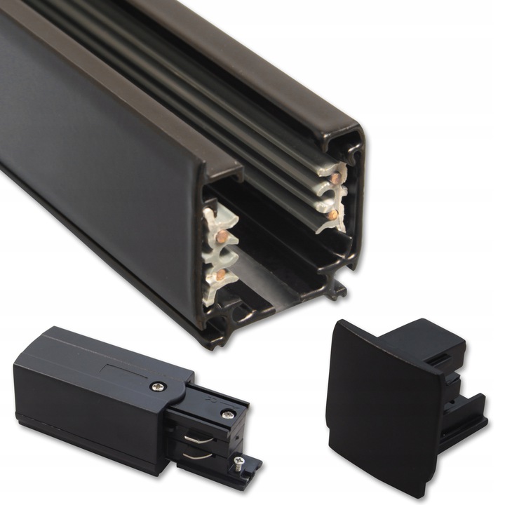 Zestaw "O" 3-fazowy 10 lamp 6m czarno złoty 3F Długość 2 m