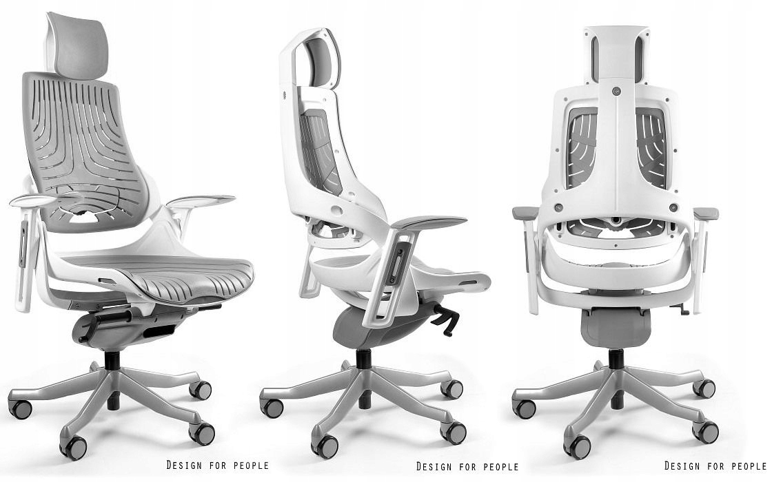 Ergonomiczny Fotel biurowy obrotowy Wau szary Uniq