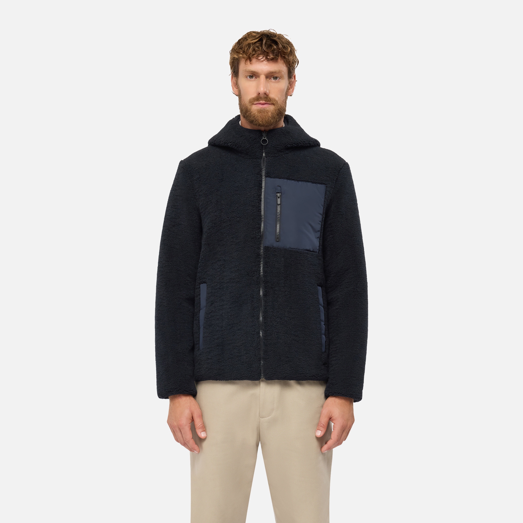 Geox Tmavě modrý pánský svetr Geox Sweater