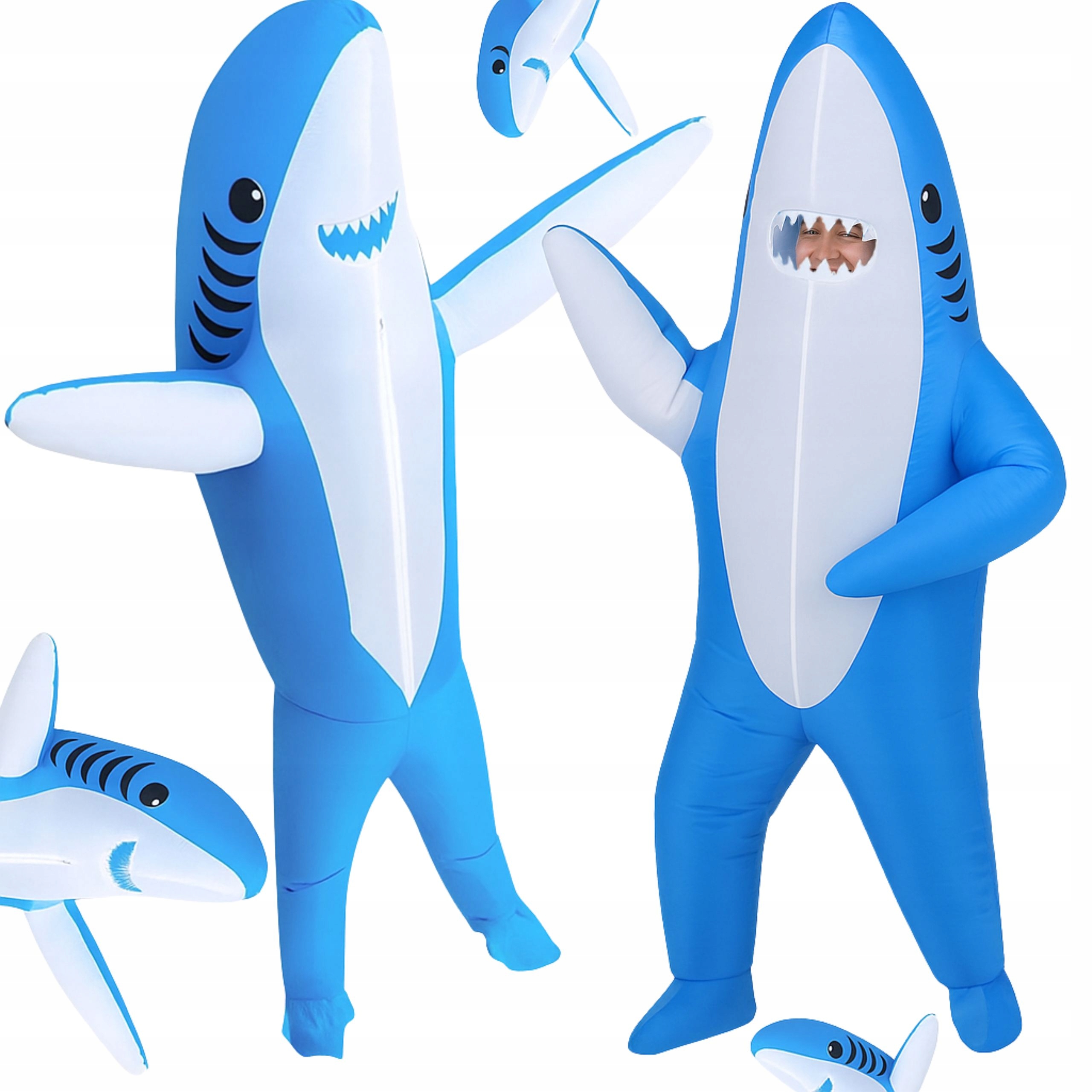 Nafukovací Kostým Žralok Shark Ryba Na Halloween Párty Oslavu Samonafukovací