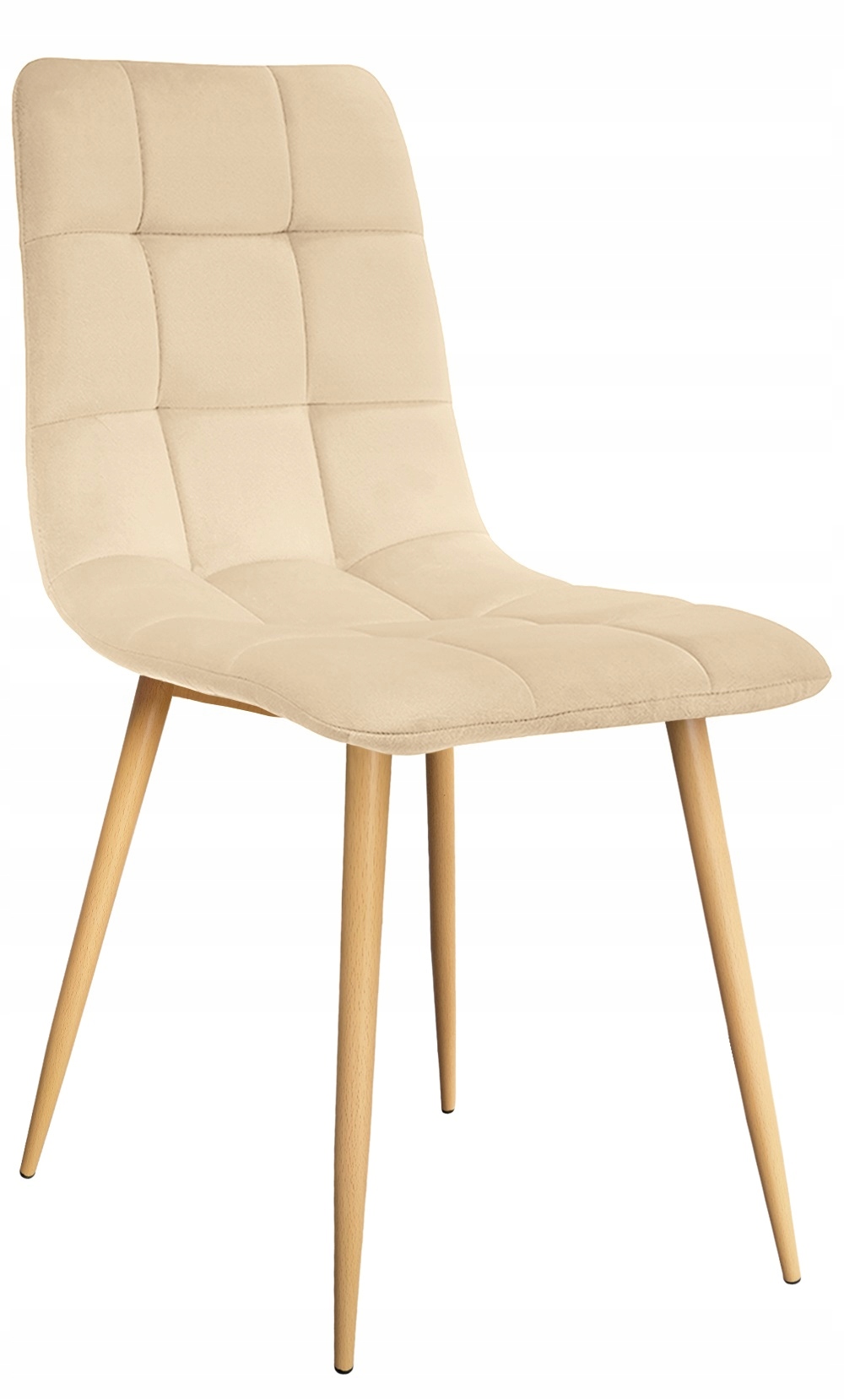 KRZESŁO WELUROWE NOWOCZESNE SOLIDNE DO SALONU I JADALNI BEŻOWE WYGODNE EAN (GTIN) 5904726319451