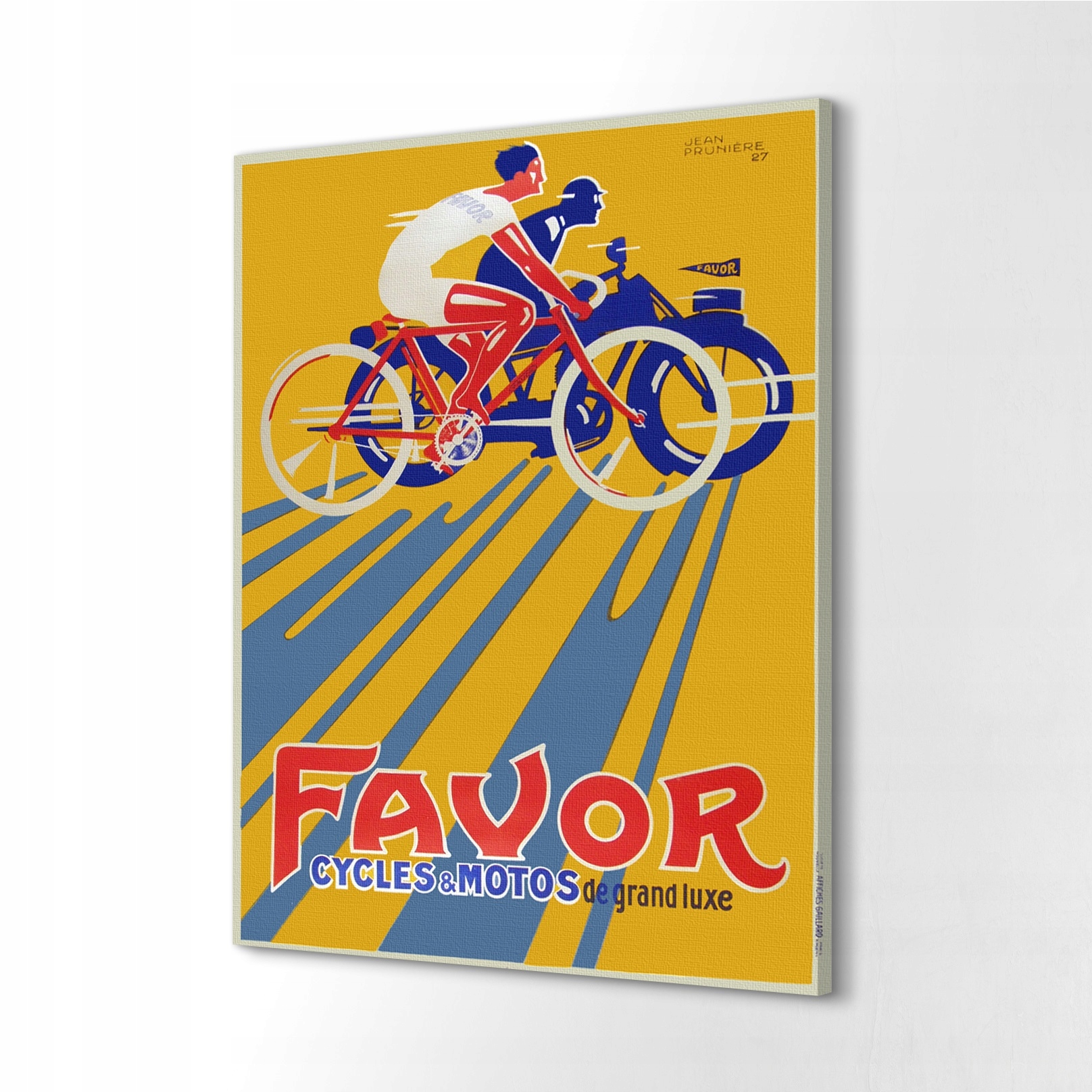 Obraz na plátně 60x80 Plakát retro moto-kolo