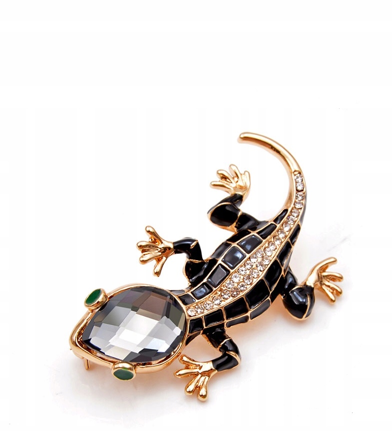 

Broszka - Jaszczurka z dużym Kryształem Jakość Lux