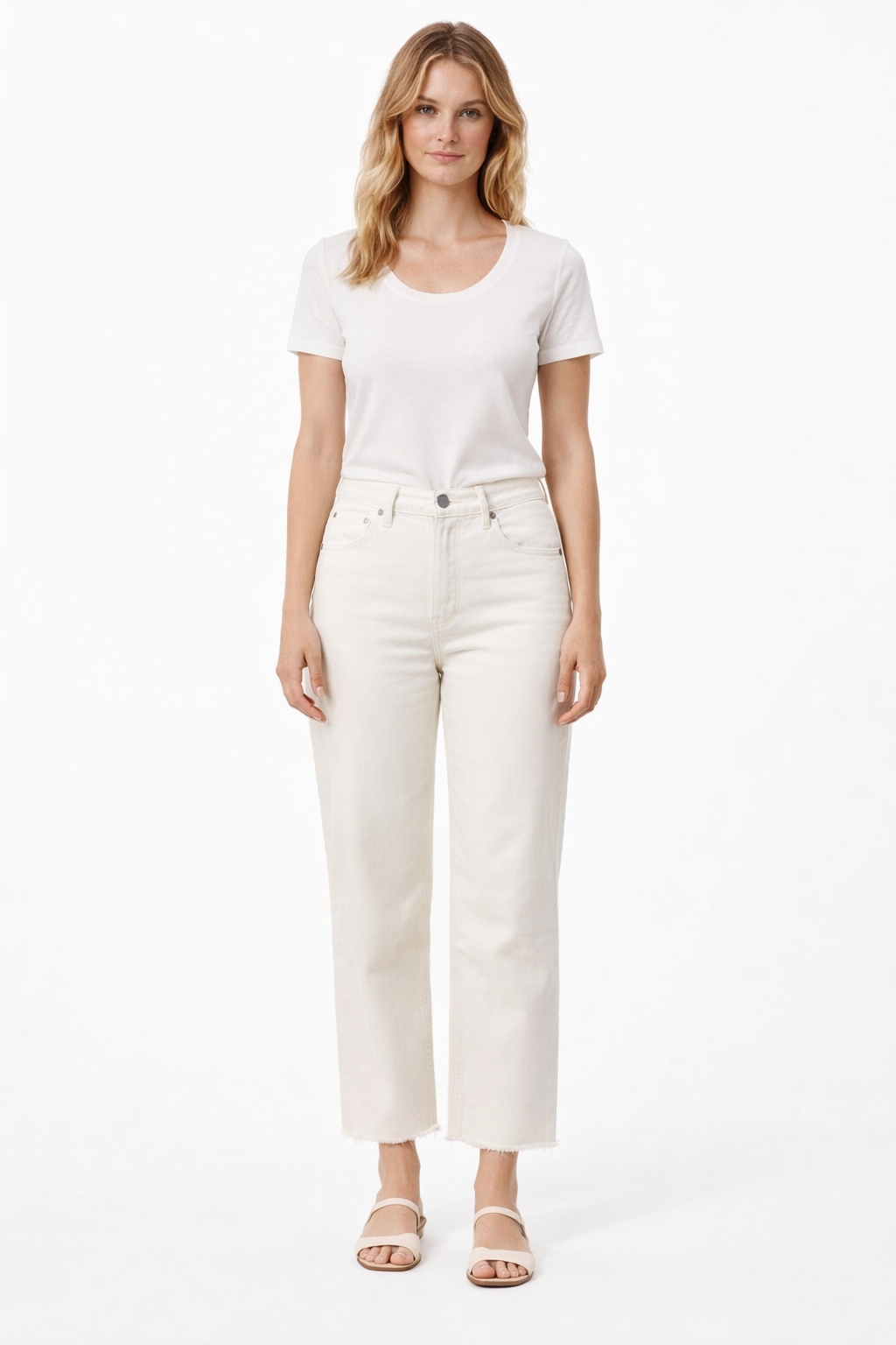 Tommy Hilfiger Jednoduché Dámské Džíny V Krémové Barvě 28/30 I3C