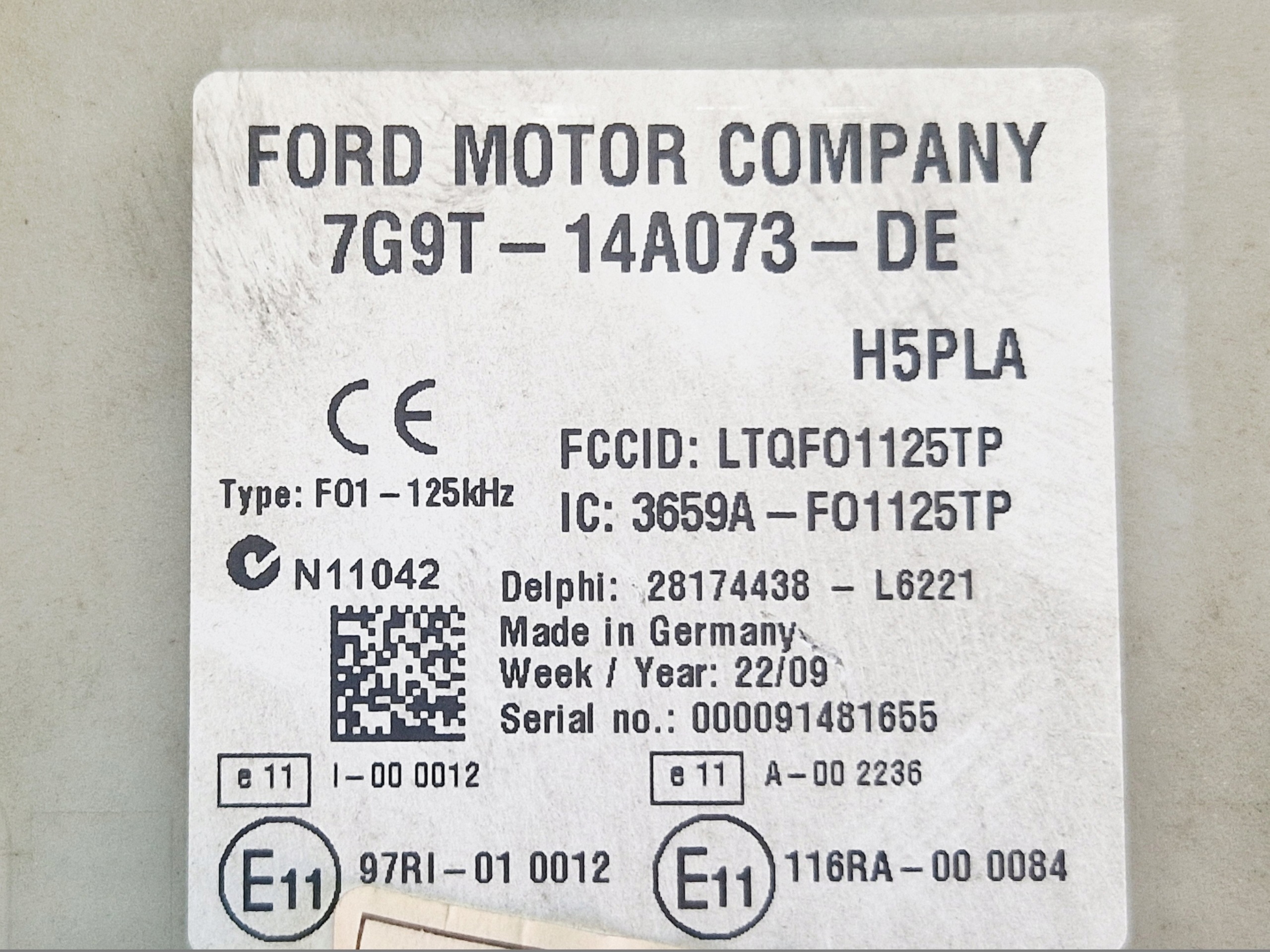 module compartment BSI FORD MONDEO MK4 7G9T-14A073-DE