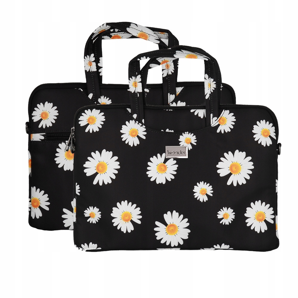 Torba na laptop Wonder 17 cali stokrotki czarne