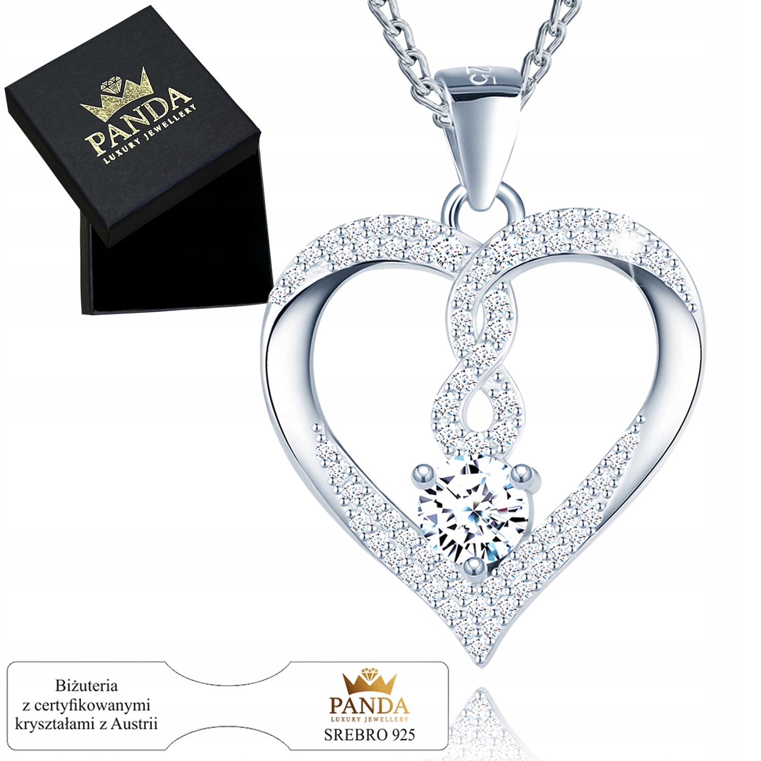 Stříbrný náhrdelník Znamení nekonečna Infinity Přívěsek Dárek pro manželku