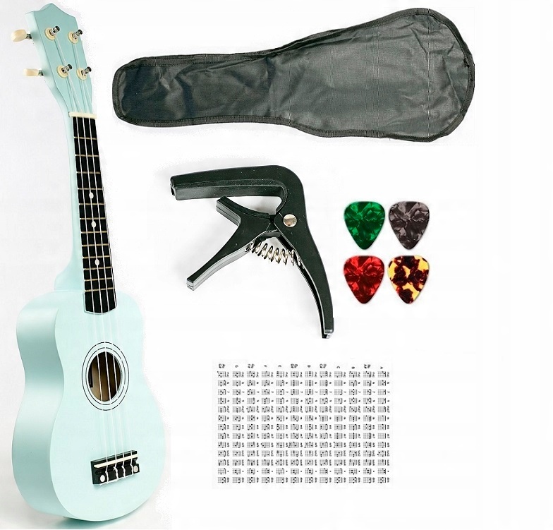 

Ukulele Sopranowe Pokrowiec +kostki kapodaster