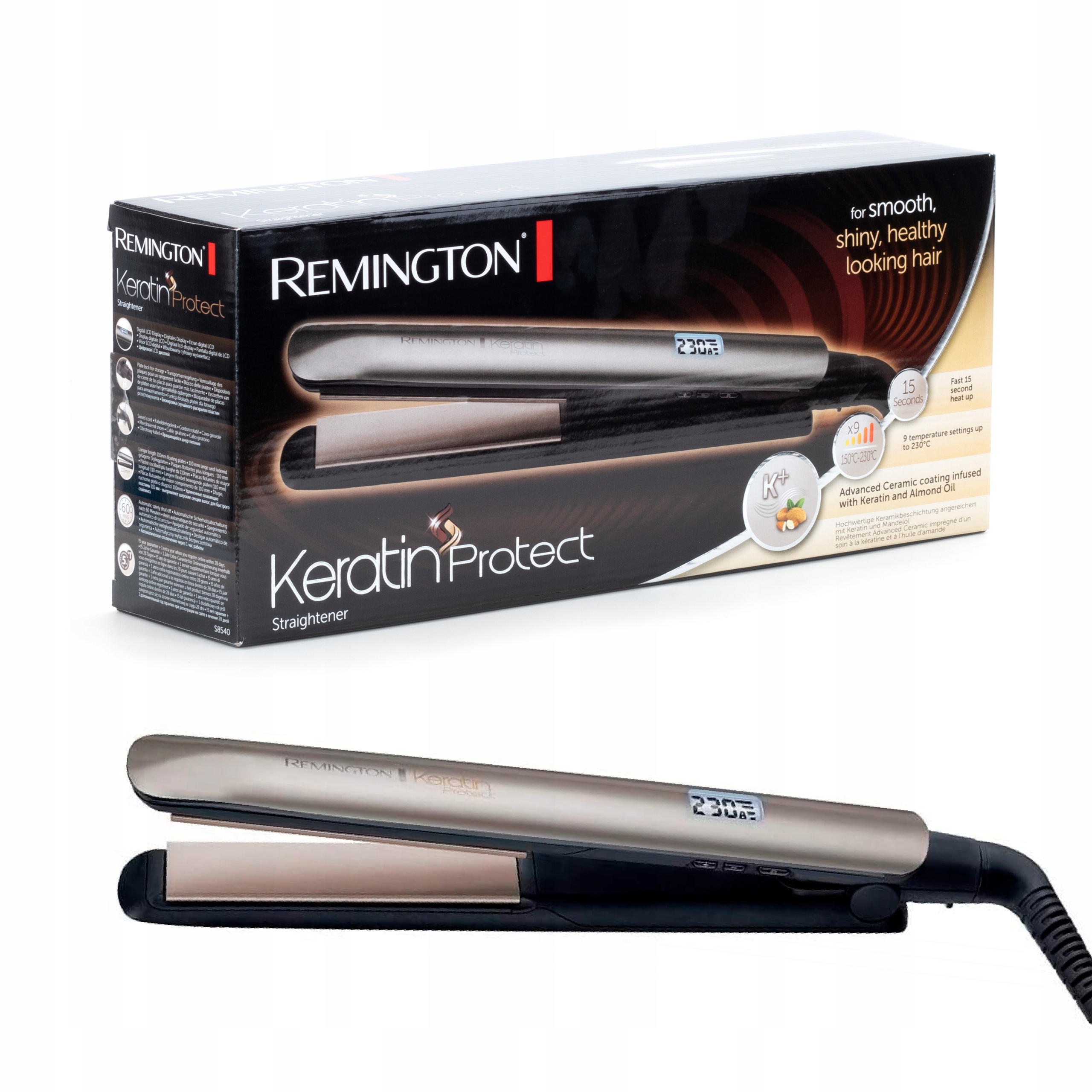 

Prostownica Remington S8540 Keratin Protect Etui