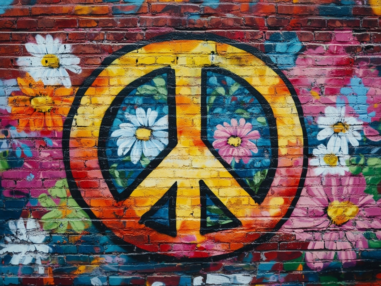 Obraz Na Plátně Canvas Barevná Pacifa Mural Grafitti Stěna Mural 80x60