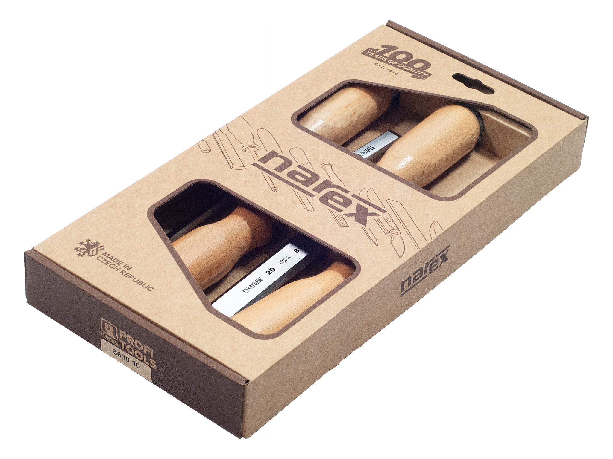 

Zestaw dłut stolarskich Narex Standard 4 cz.