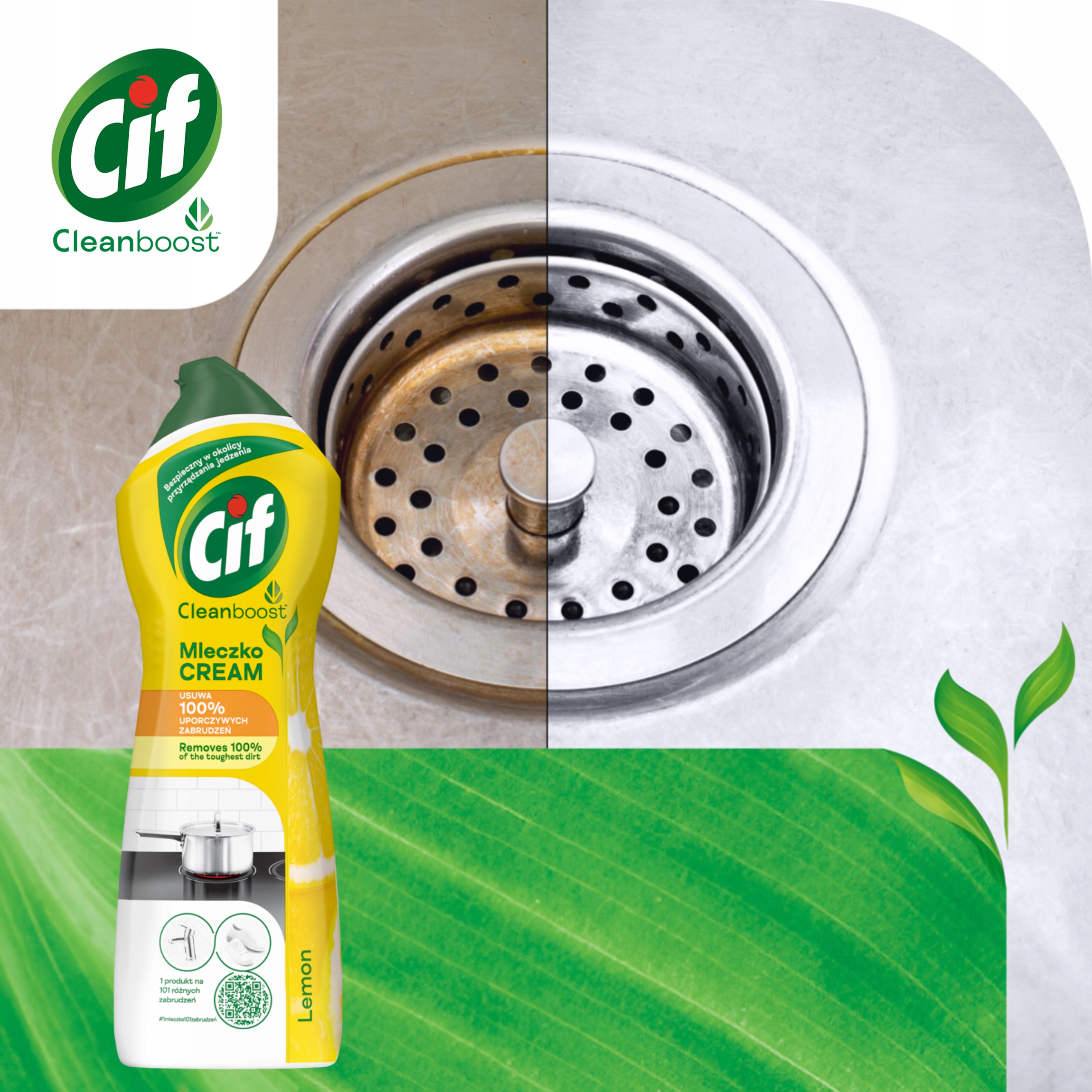 Cif Cream Mleczko do czyszczenia MIX Lemon Pink 2x780g Nazwa handlowa N012453