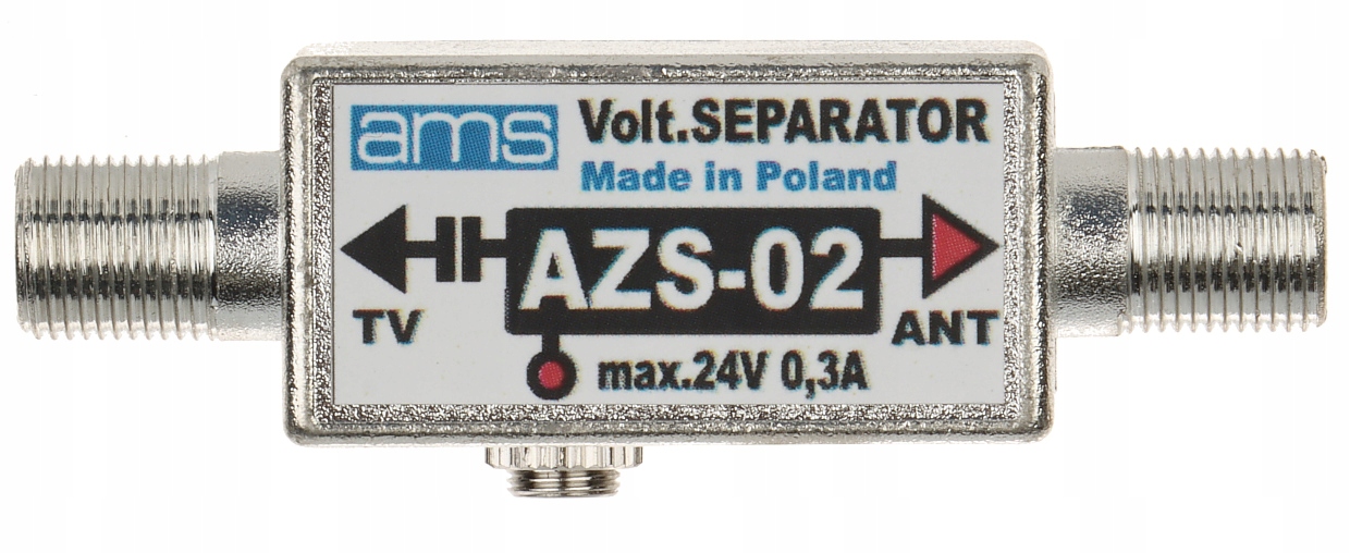 Separator zasilania AZS-02 gniazdo jack 3,5 mm AMS Model AZS-02