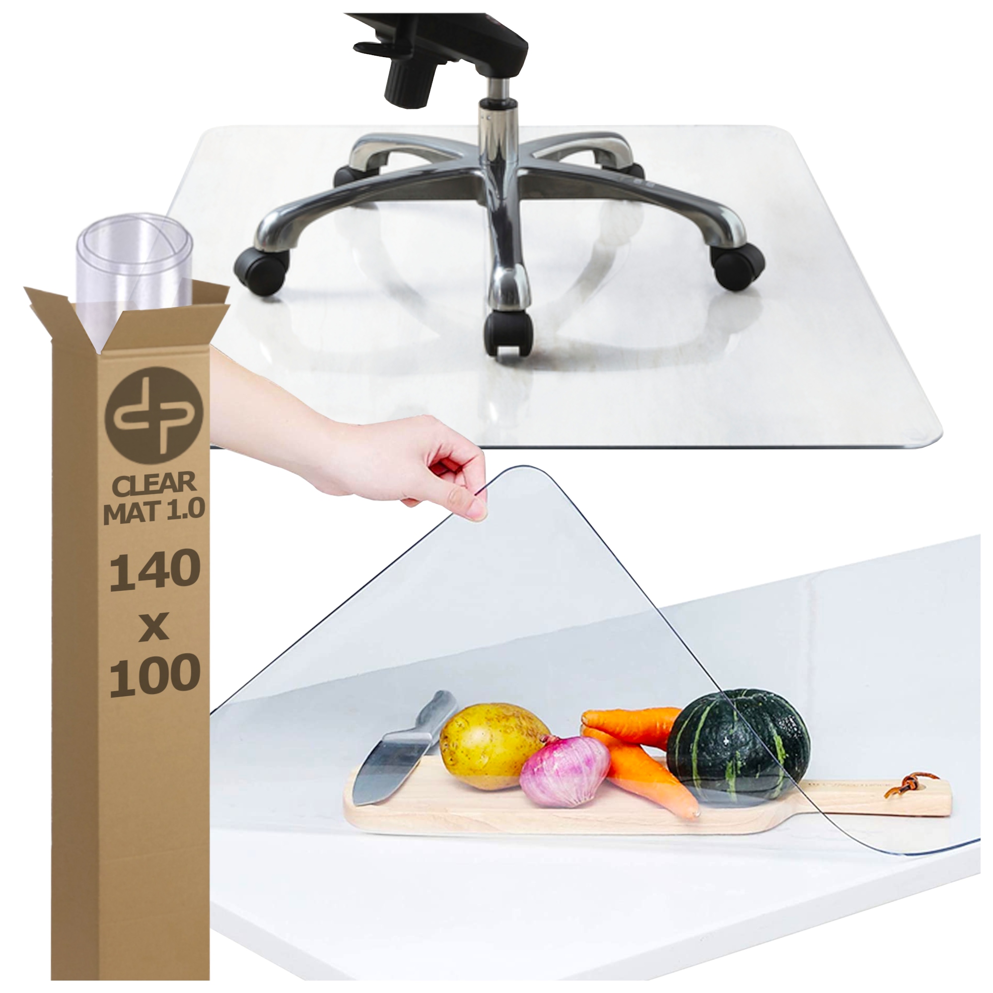 Mata Ochronna Na Biurko Stół Gruba 1MM 140x100