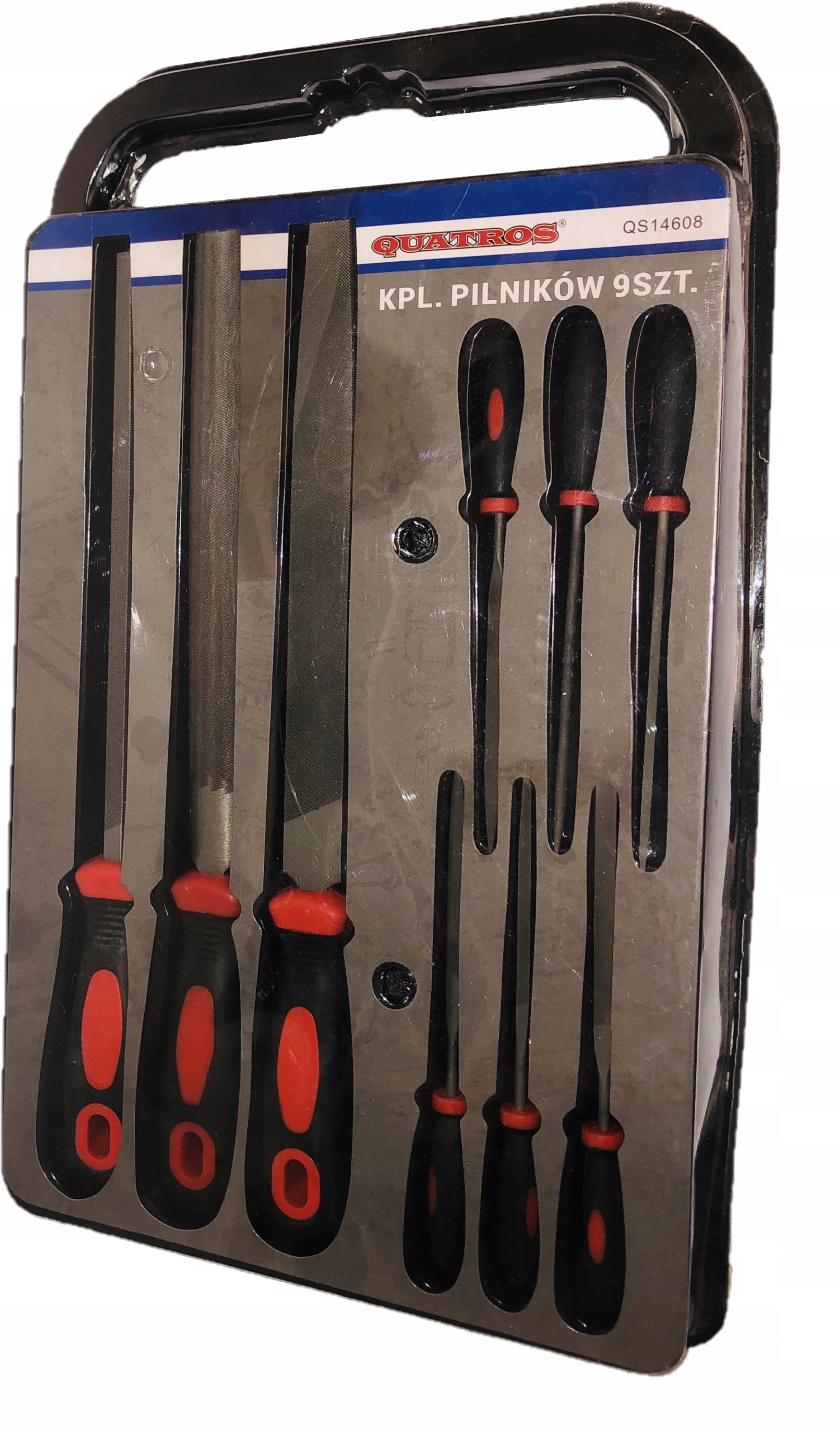 QUATROS Zestaw pilników ślusarskich + iglaki 9 szt