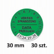 

Naklejki Inspekcyjne Data Przeglądu 30mm 30szt zi
