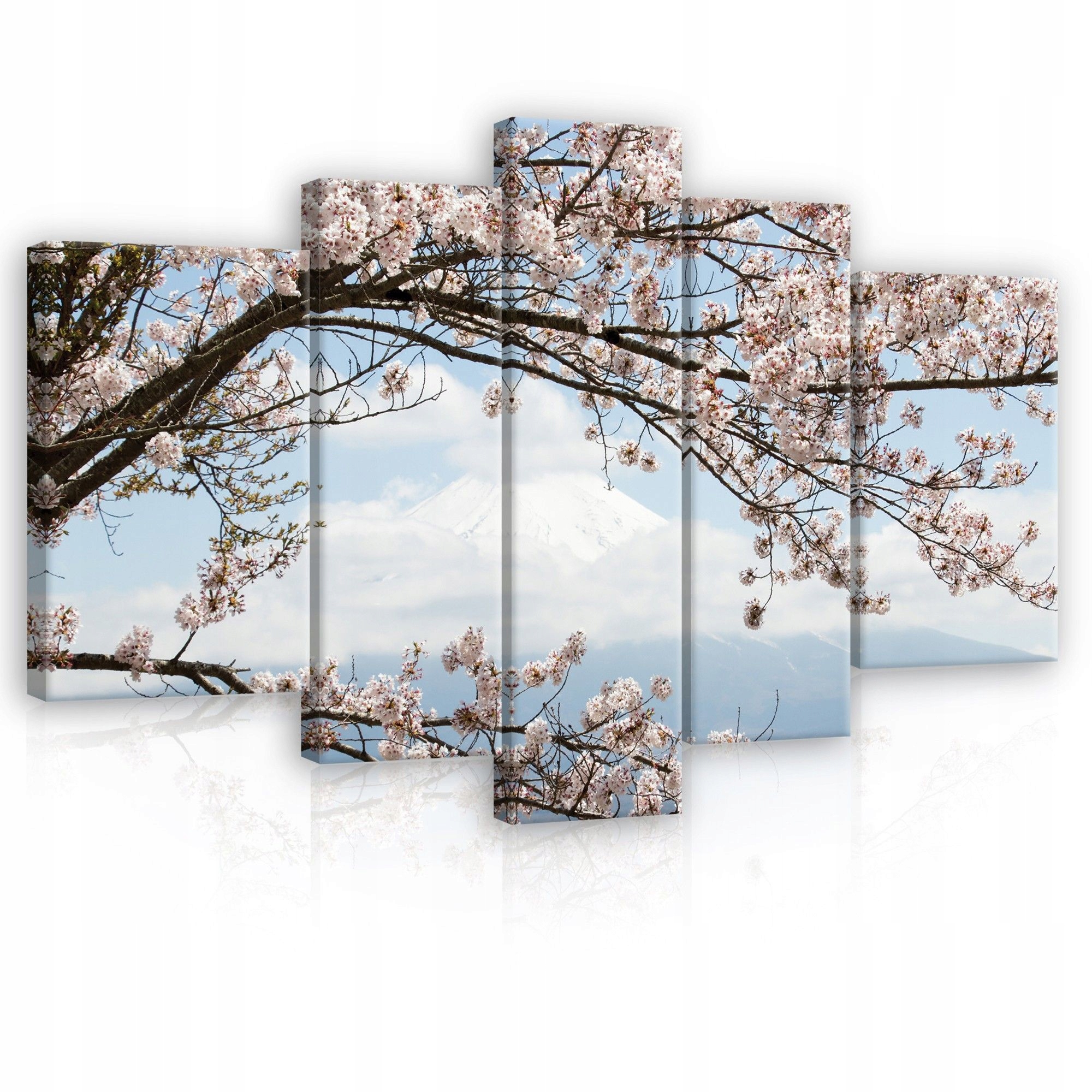 Obraz 170x100 Kvetoucí Sakura Hora Fudži Japonsko jaro krajina příroda