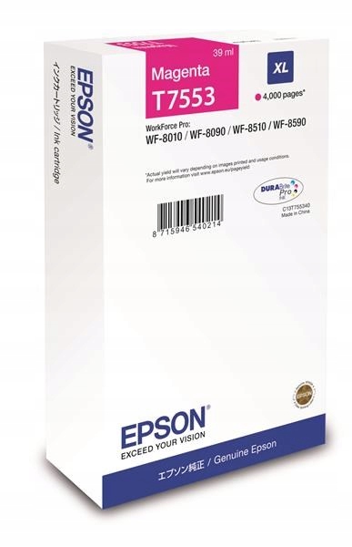 Epson Ink bar WF-8xxx Series Ink Cartridge XL Magenta (4.000 str.)…