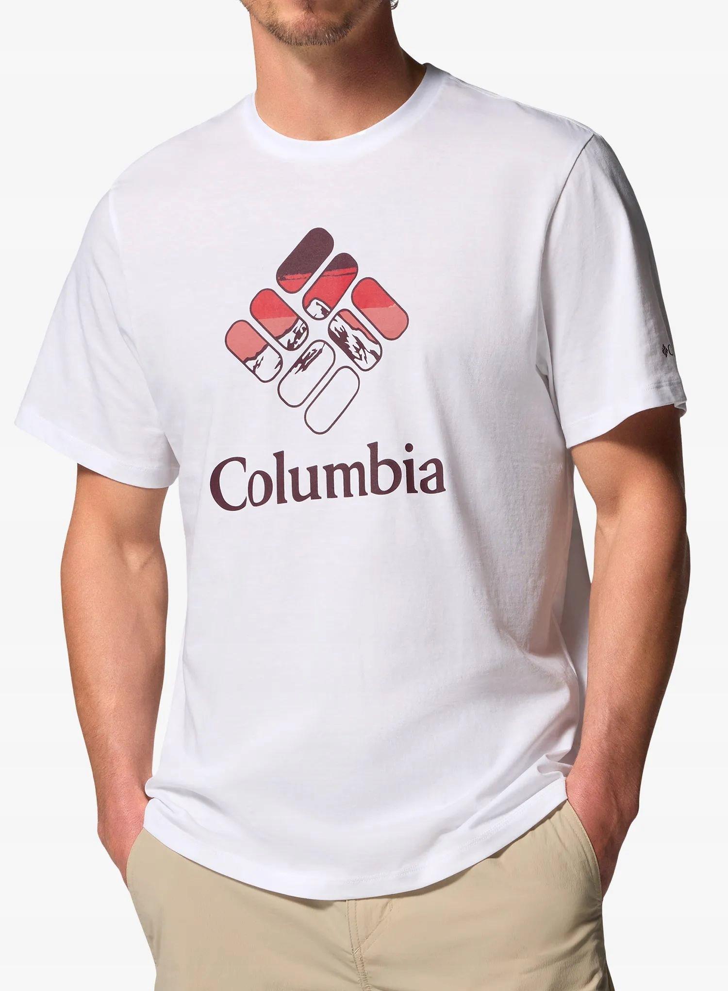 Koszulka z nadrukiem Columbia Csc Seasonal Graphic Tee white/heavenly Xs