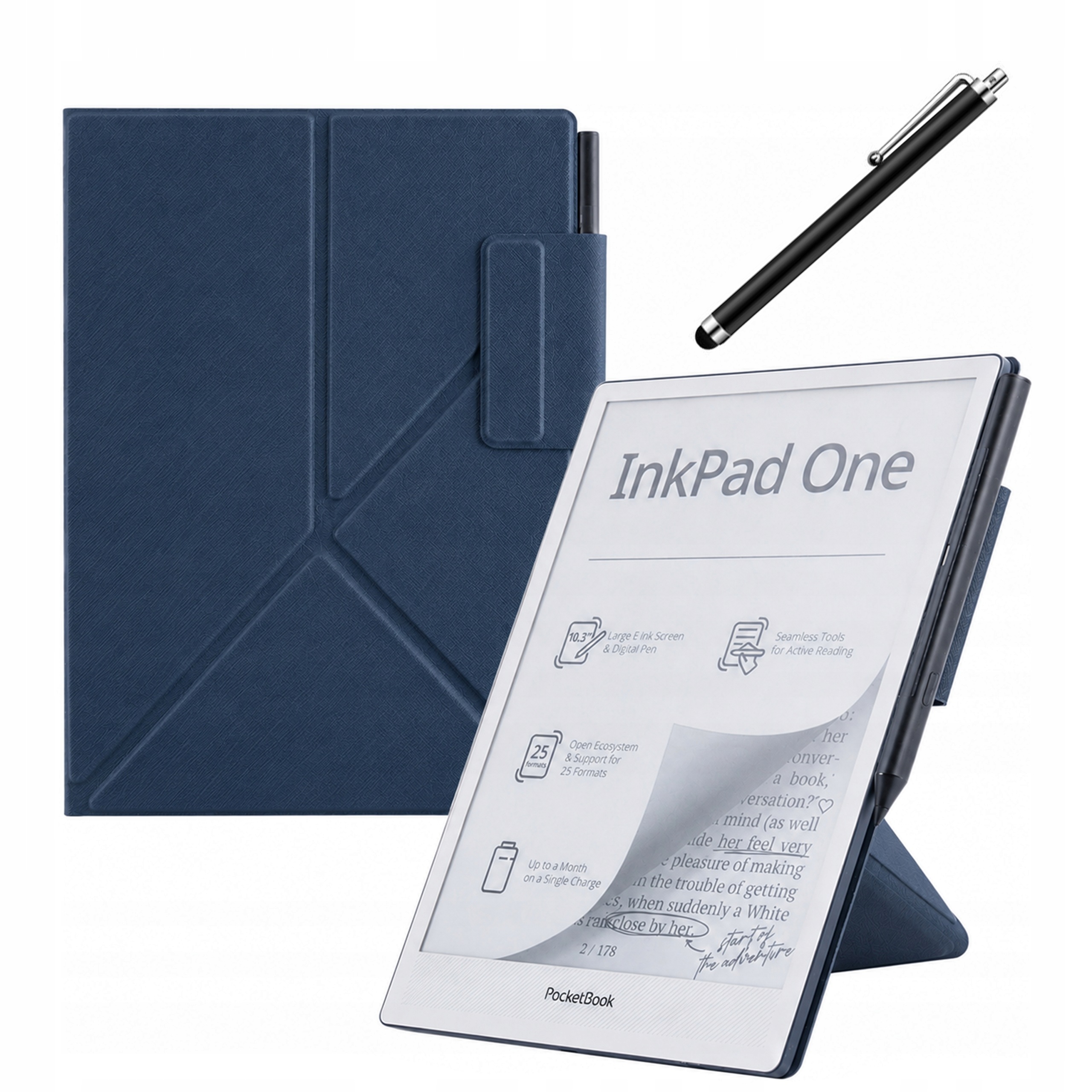 Pouzdro Smart Cover Origami Dotykové Pero pro PocketBook InkPad One 10,3"